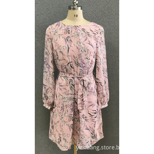 women's print ciffon dress
